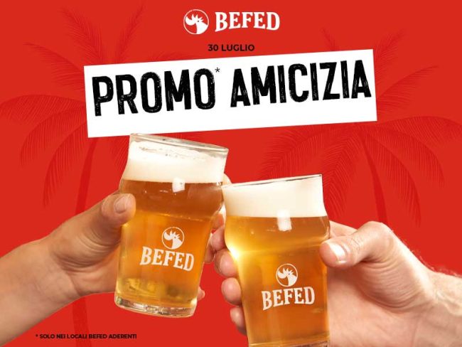 Festeggia da noi la GIORNATA INTERNAZIONALE DELL'AMICIZIA🫶🍻 Vieni a trovarci con i tuoi amici 𝐝𝐨𝐦𝐞𝐧𝐢𝐜𝐚 𝟑𝟎 𝐥𝐮𝐠𝐥𝐢𝐨 e scopri l'imperdibile promo* che ti abbiamo dedicato!💛 *valida solo nei locali BEFED aderenti